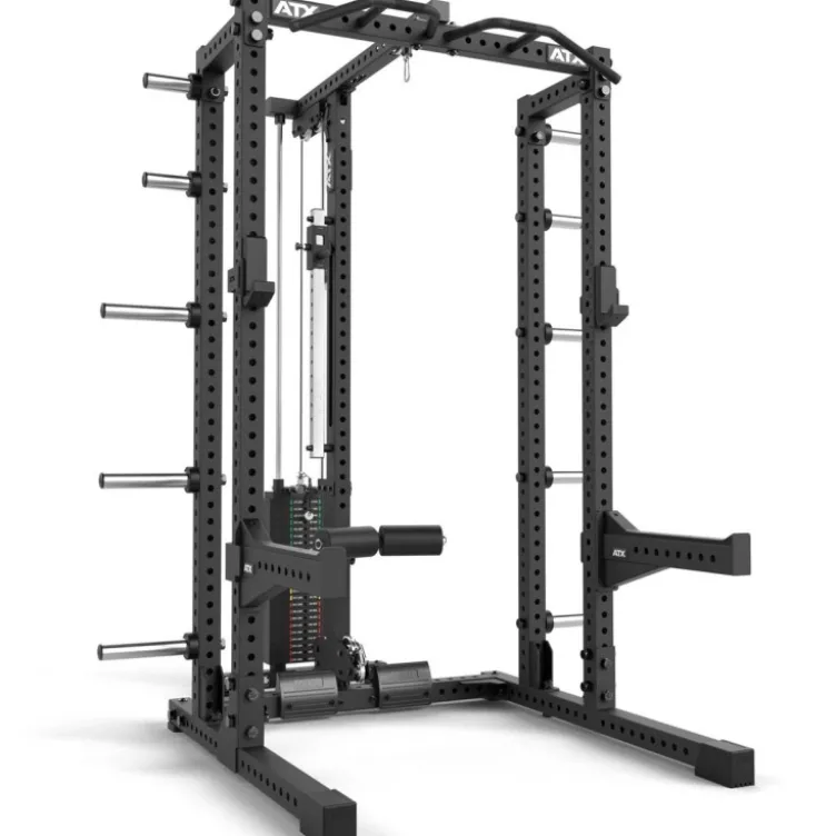 Half Rack à squat ATX avec extension de stockage et poulie à charge guidée de 125 kg pour Home Gym et Pros série 700