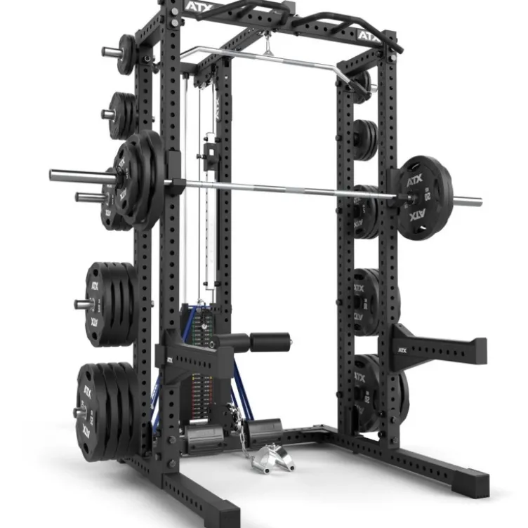 Half Rack à squat ATX avec extension de stockage et poulie à charge guidée de 125 kg pour Home Gym et Pros série 700