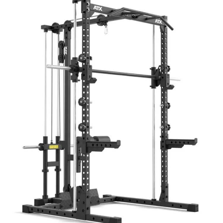Half rack à squat ATX avec poulie à charge libre et option barre guidée pour Home Gym - Série 500