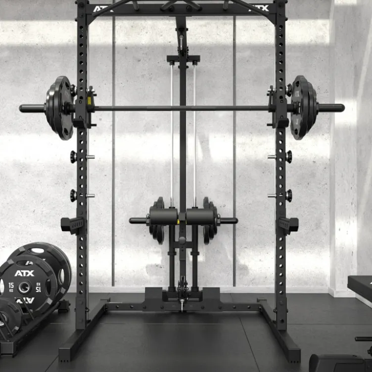 Half rack à squat ATX avec poulie à charge libre et option barre guidée pour Home Gym - Série 500