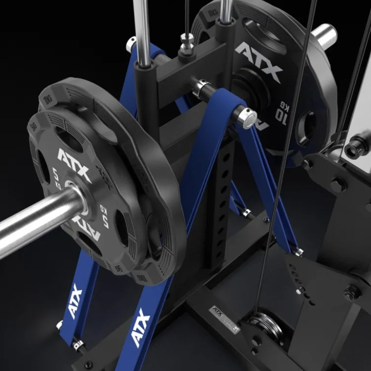 Half rack à squat ATX avec poulie à charge libre Max 200 kg - Barre de traction multigrip et accessoires inclus - Série 700
