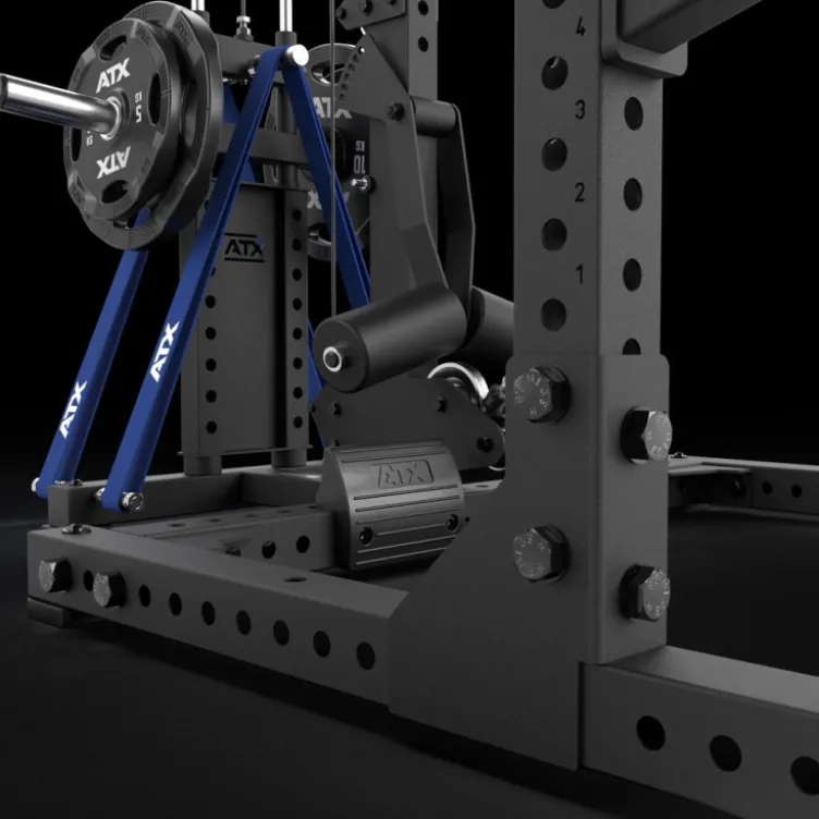 Half rack à squat ATX avec poulie à charge libre Max 200 kg - Barre de traction multigrip et accessoires inclus - Série 700
