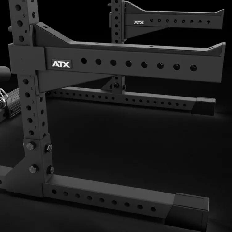 Half rack à squat ATX avec poulie à charge libre Max 200 kg - Barre de traction multigrip et accessoires inclus - Série 700