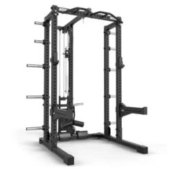 Half rack à squat ATX avec poulie à charge libre et extension de stockage pour séances de musculation complètes - Série 700