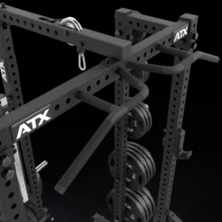 Half rack à squat ATX avec poulie à charge libre et extension de stockage pour séances de musculation complètes - Série 700