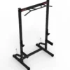 Half rack à squat et développé couché avec barre de traction