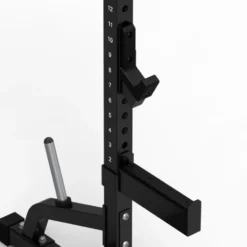 Half rack à squat et développé couché avec barre de traction