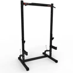 Half rack à squat et développé couché avec barre de traction