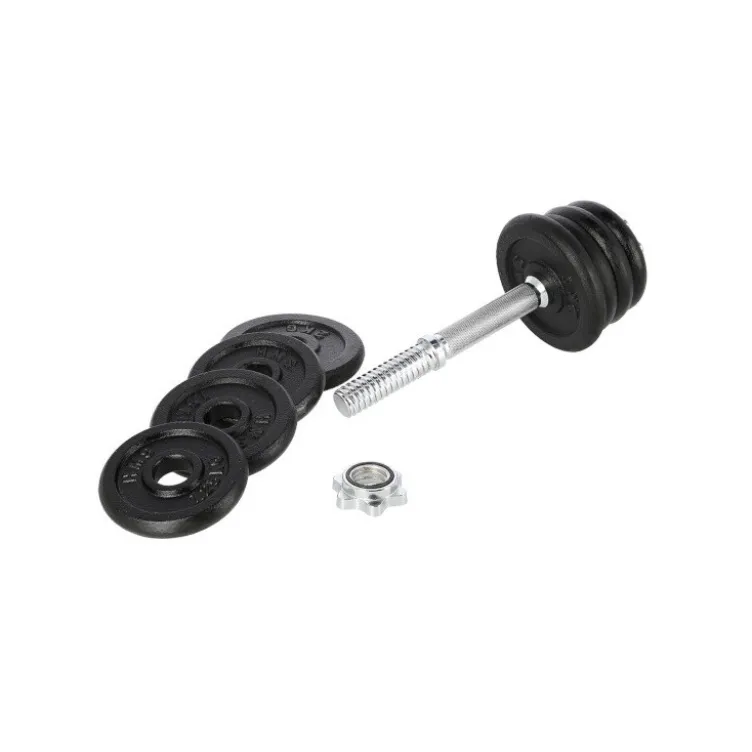 Haltère avec poids total de 15 kg polyvalent pour training des biceps
