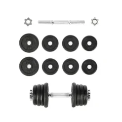 Haltère avec poids total de 15 kg polyvalent pour training des biceps