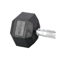 Haltère de 14 kg à l'unité hexagonal en caoutchouc pour entraînement à la maison