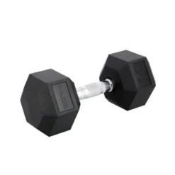 Haltère de 14 kg à l'unité hexagonal en caoutchouc pour entraînement à la maison