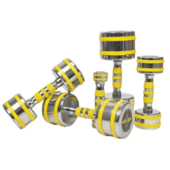 Haltère de musculation en acier chromé 1 kg à 14 kg avec poignée ergonomique