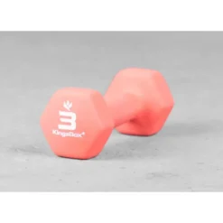 Haltère de musculation hexagonal en vinyle à l'unité 1 kg à 3 kg pour séance de fitness à domicile - Kingsbox