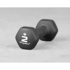 Haltère de musculation hexagonal en vinyle à l'unité 1 kg à 3 kg pour séance de fitness à domicile - Kingsbox
