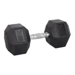 Haltère de musculation hexagonal en caoutchouc à l'unité de 3 kg à 40 kg pour entraînement complet