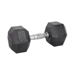 Haltère de musculation hexagonal en caoutchouc à l'unité de 3 kg à 40 kg pour entraînement complet
