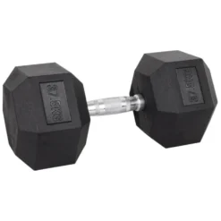 Haltère de musculation hexagonal en caoutchouc à l'unité de 3 kg à 40 kg pour entraînement complet
