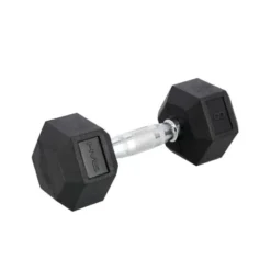Haltère de musculation hexagonal à l'unité 8 kg avec poignée moletée