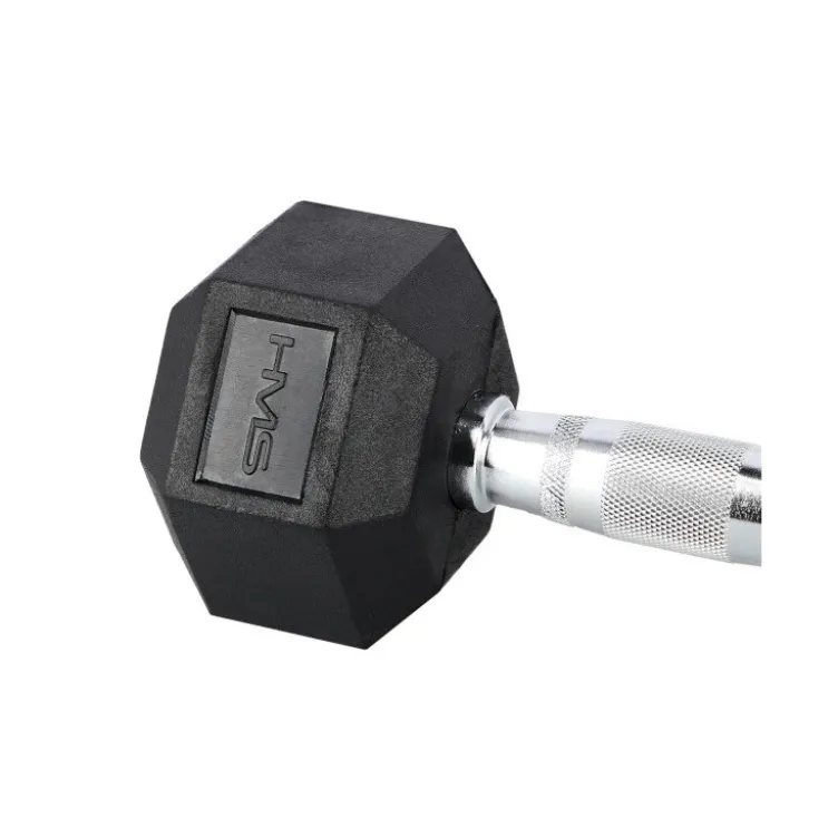 Haltère de musculation hexagonal à l'unité 8 kg avec poignée moletée