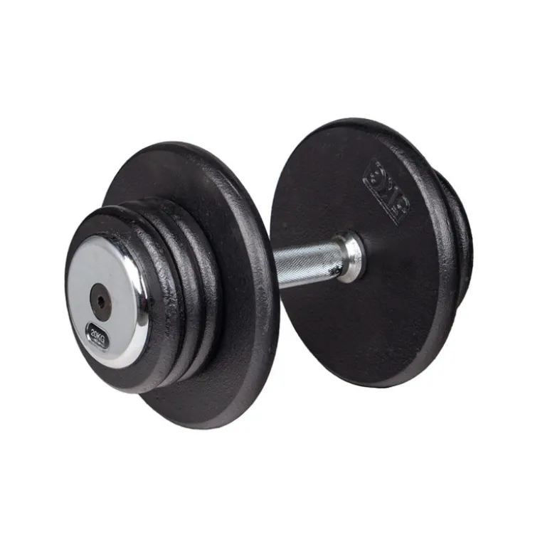 Haltère de musculation à l'unité de 5 kg à 50 kg avec revêtement chromé