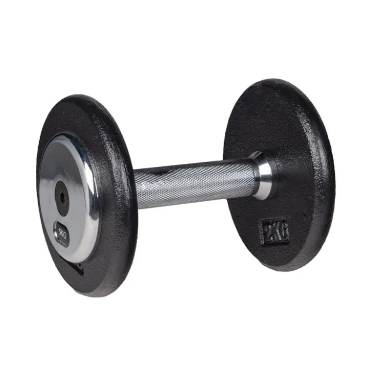 Haltère de musculation à l'unité de 5 kg à 50 kg avec revêtement chromé