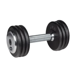 Haltère de musculation à l'unité de 5 kg à 50 kg avec revêtement chromé