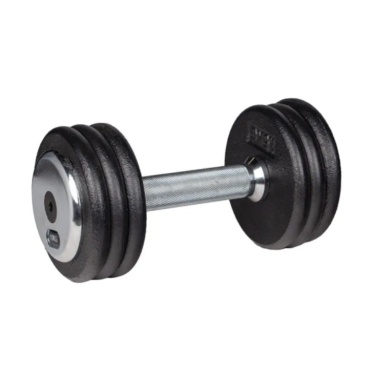 Haltère de musculation à l'unité de 5 kg à 50 kg avec revêtement chromé