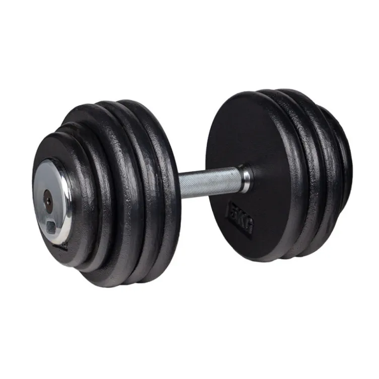 Haltère de musculation à l'unité de 5 kg à 50 kg avec revêtement chromé