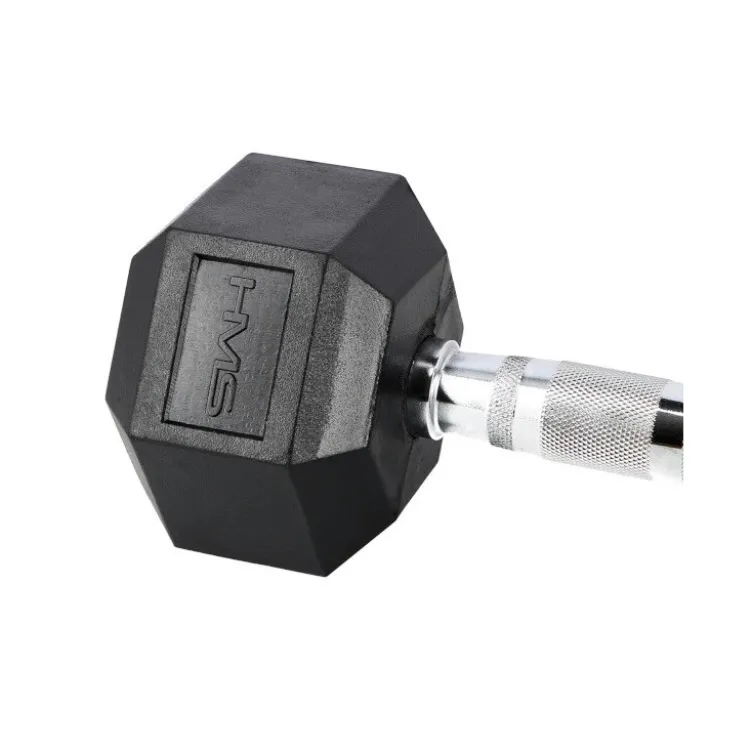 Haltère de musculation à l'unité 10 kg de forme hexagonale pour entraînement complet
