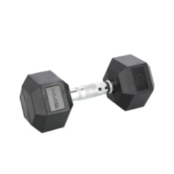 Haltère de musculation à l'unité 10 kg de forme hexagonale pour entraînement complet