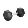 Haltère hexagonal compact et professionnel 20 kg avec revêtement en caoutchouc
