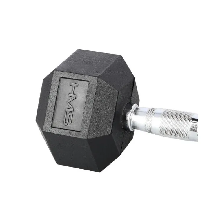 Haltère hexagonal de musculation en acier et caoutchouc - A l'unité 12 kg