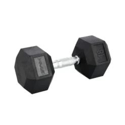 Haltère hexagonal professionnel 18 kg avec poignée moletée ergonomique