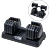 Haltère réglable de 5 à 41 kg avec support - Haltère compact à charge ajustable DuraBell