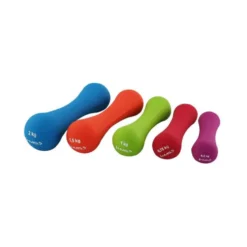 Haltères de fitness en néoprène disponibles en de 0,5 à 2 kg pour training en homegym