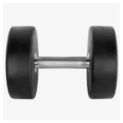 Haltères de musculation design ATX de 2,5 à 60 kg conception en acier caoutchouté avec poignée à moletage médium