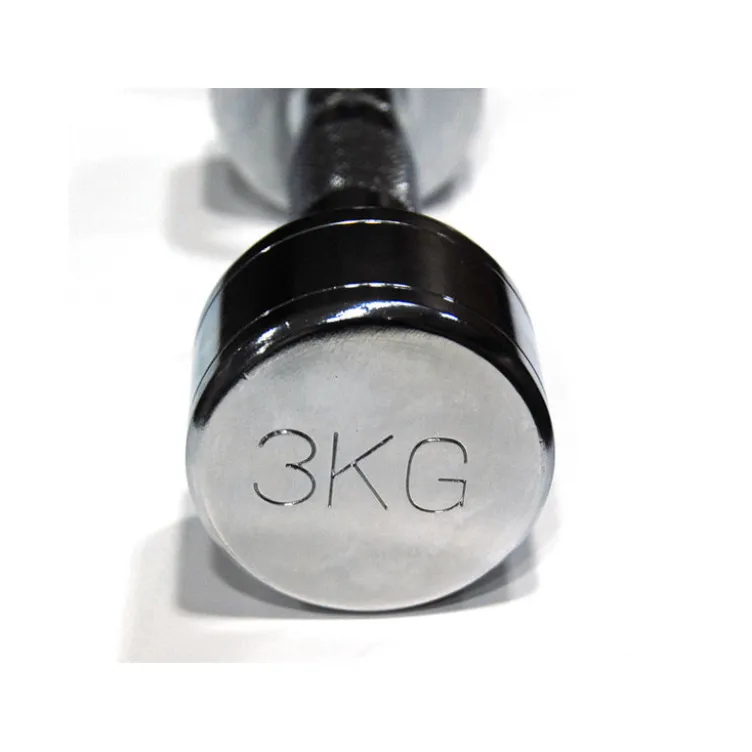 Haltères de musculation et fitness chromés de 1 kg à 5 kg pour entraînement en home-gym
