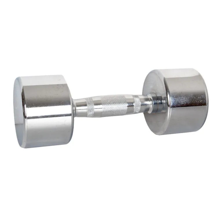 Haltères de musculation et fitness chromés de 1 kg à 5 kg pour entraînement en home-gym