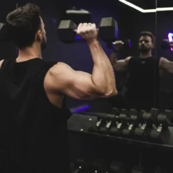 Haltères hexagonaux de 2 à 50 kg Titanium Strength TS avec revêtement en caoutchouc et poignées chromées