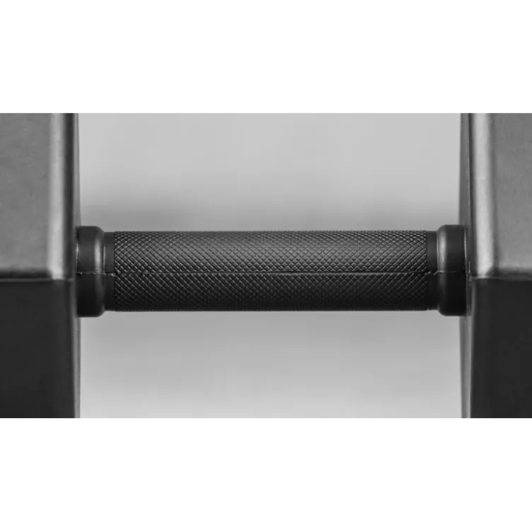 Haltères hexagonaux monobloc en fonte avec revêtement en caoutchouc - 2,5 à 37,5kg