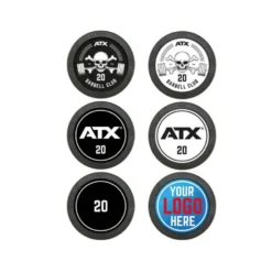 Haltères professionnels ATX avec logo personnalisable de 2,5 à 60 kg