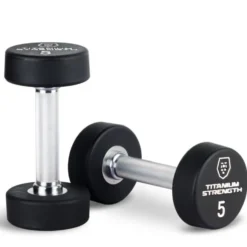 Haltères ronds professionnels en polyuréthane de 2,5 à 60 kg Titanium Strength
