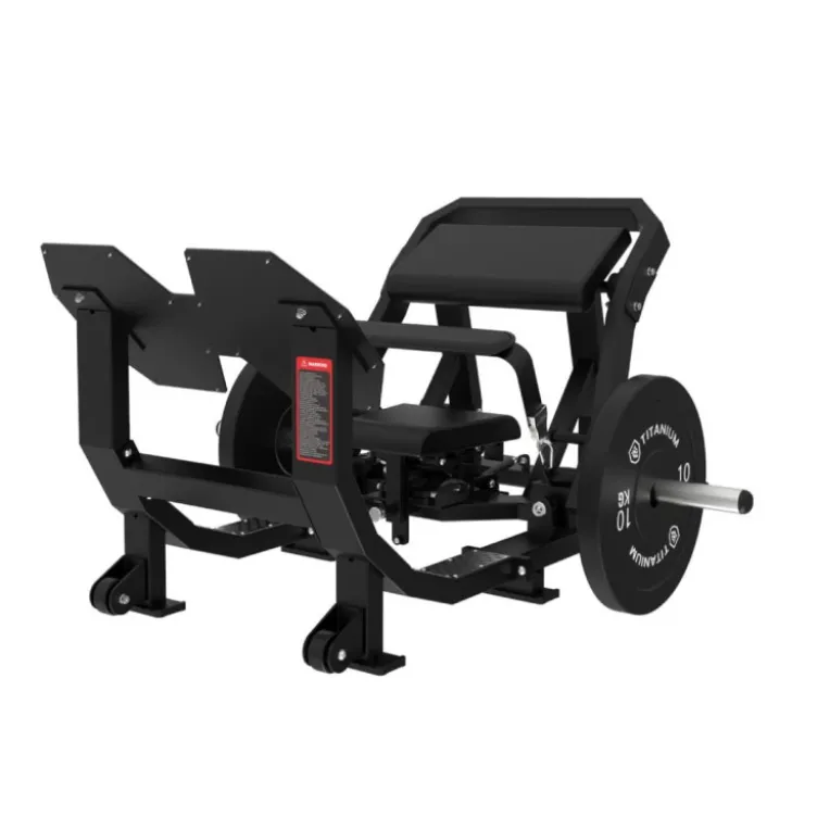 Hip thrust compacte Titanium Élite Séries à charge libre pour pros du sport à capacité de 300 kg - Siège multi-réglable EL-PL37