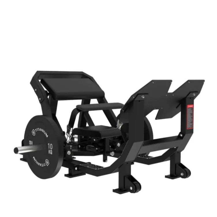 Hip thrust compacte Titanium Élite Séries à charge libre pour pros du sport à capacité de 300 kg - Siège multi-réglable EL-PL37