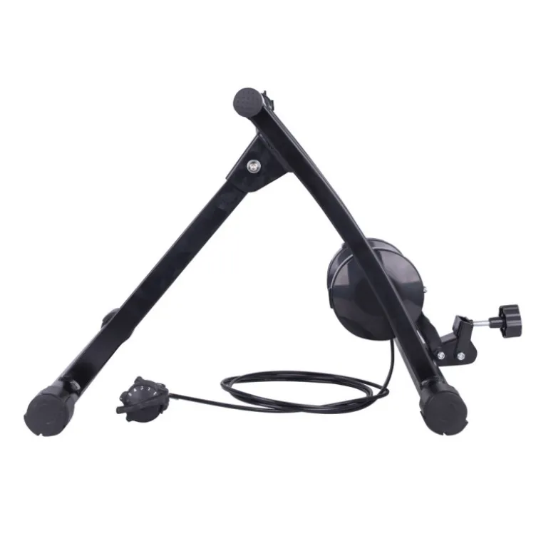 Home Trainer magnétique Gibello avec 6 modes de résistance pour vélo de route avec roues de 26 à 28 pouces - Format compact