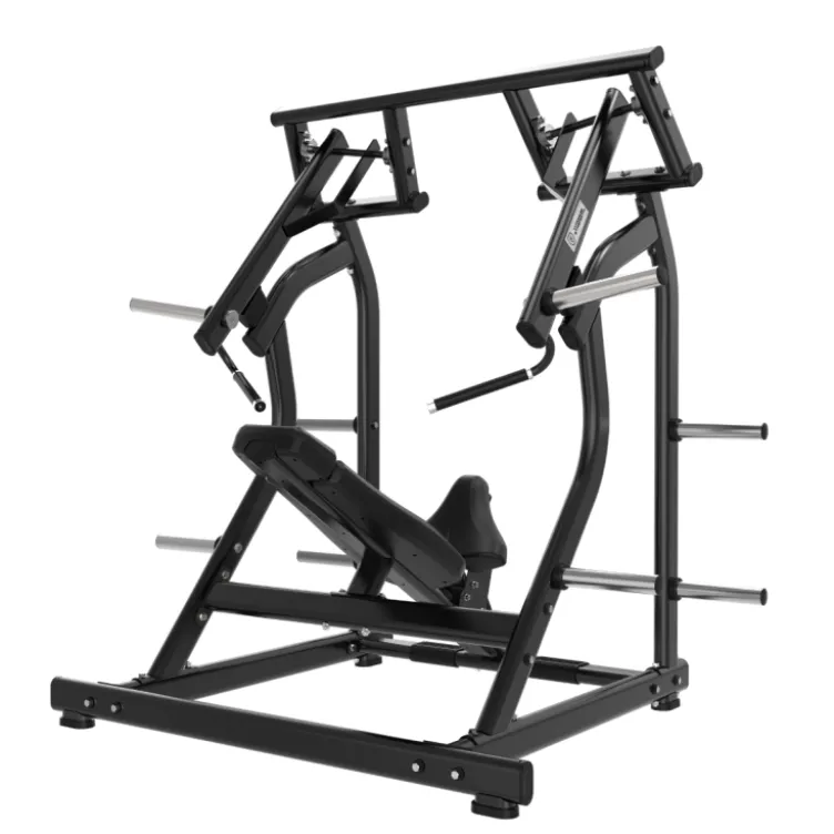 Iso-latérale plate loaded inclined shoulder press convergente et pro Titanium BS-PL28 à capacité de charge 200 kg - Black Séries
