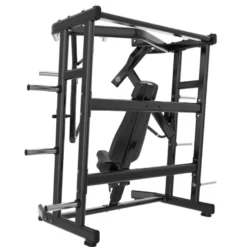 Iso-latéral wide chest press machine à charge libre jusqu'à 200 kg Titanium Strength Black Séries BS-PL16