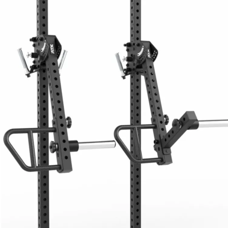 Jammer arms ATX pour racks et cages à squat de série 700 avec pins de sécurité et réglage de l'angle de démarrage - Max 300 kg