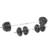 Jeu d'haltères barres courtes et longue 3-50 kg - Équipement homegym